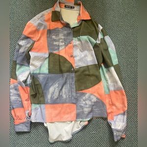 Nasty Gal patterned blouse